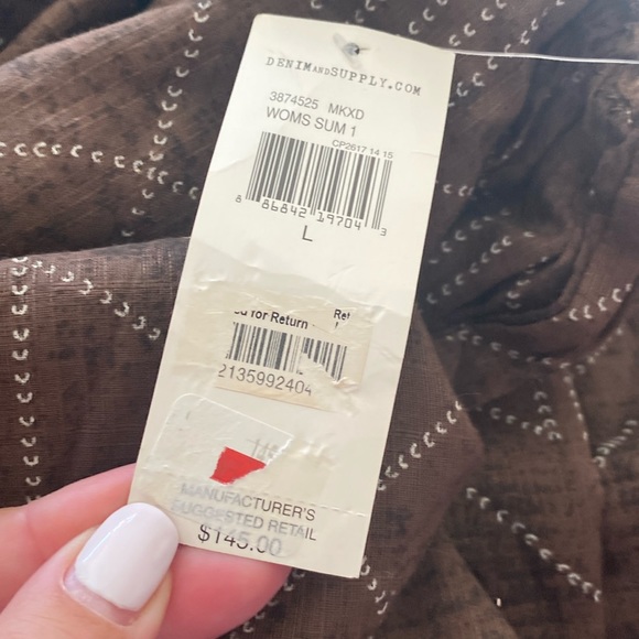 🆕Denim & Supply X Ralph Lauren Halter Tube Beaded Tassles Maxi Boho Dress Brown - Picture 6 of 12